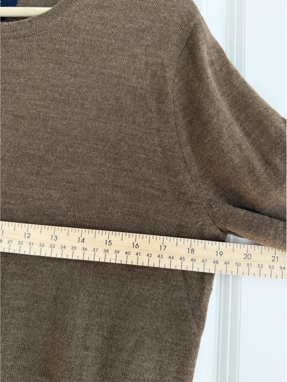 J.Crew Merino Wool Blend Crewneck Sweater Brown Size S Unisex Preppy Old Money